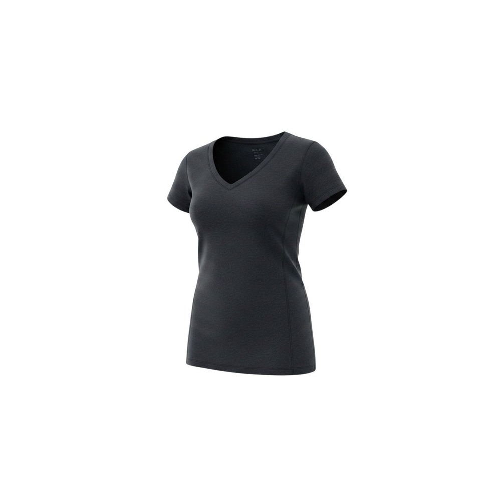 Ambiance V-Neck Tee Womens L Grey New Short Sleeve Casual Basic Shirt